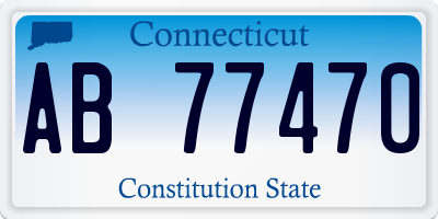 CT license plate AB77470