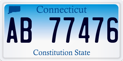 CT license plate AB77476