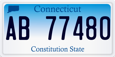 CT license plate AB77480