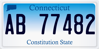 CT license plate AB77482