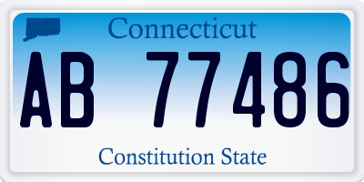 CT license plate AB77486