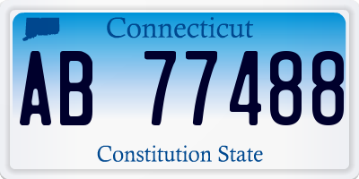 CT license plate AB77488