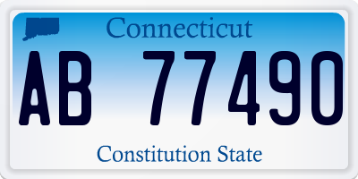 CT license plate AB77490