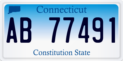 CT license plate AB77491