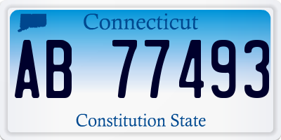 CT license plate AB77493