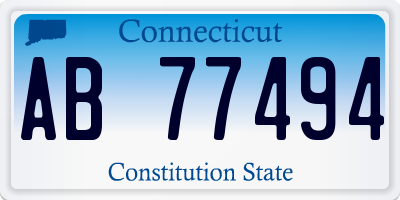 CT license plate AB77494