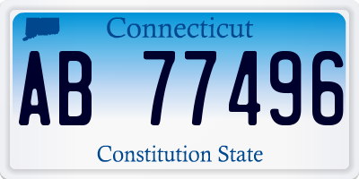 CT license plate AB77496