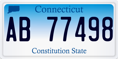 CT license plate AB77498