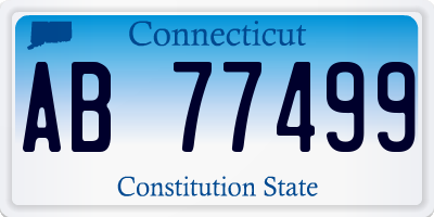 CT license plate AB77499
