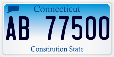 CT license plate AB77500