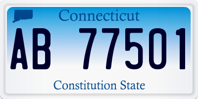CT license plate AB77501