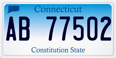 CT license plate AB77502
