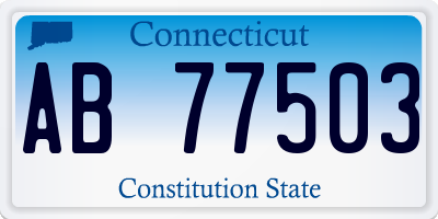 CT license plate AB77503