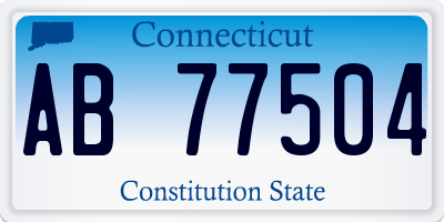 CT license plate AB77504