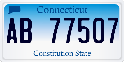 CT license plate AB77507