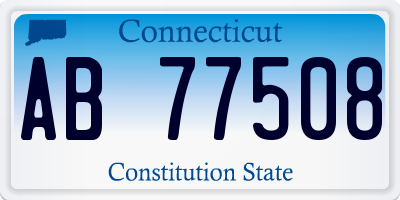 CT license plate AB77508