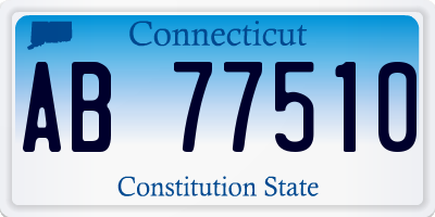 CT license plate AB77510