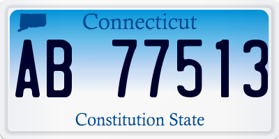 CT license plate AB77513
