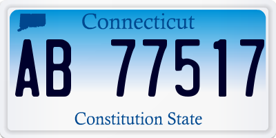 CT license plate AB77517