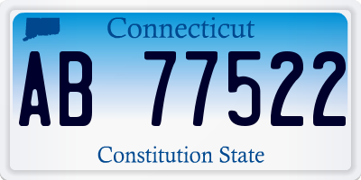 CT license plate AB77522