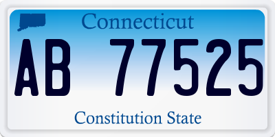 CT license plate AB77525