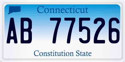 CT license plate AB77526