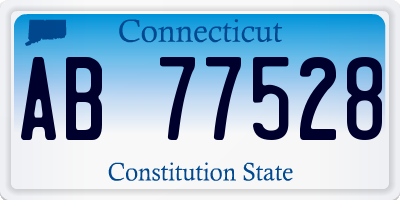 CT license plate AB77528