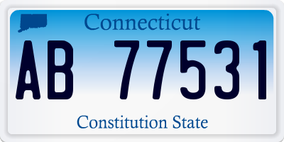 CT license plate AB77531