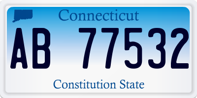 CT license plate AB77532