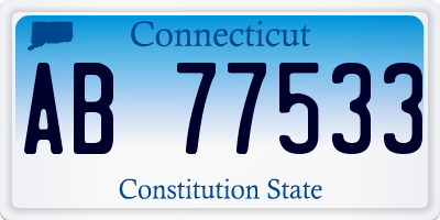 CT license plate AB77533