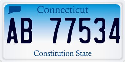 CT license plate AB77534