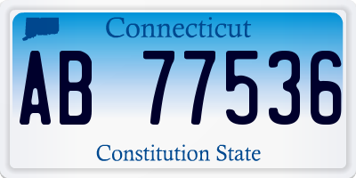 CT license plate AB77536