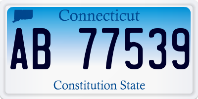 CT license plate AB77539