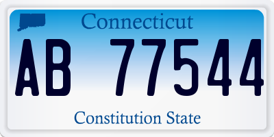 CT license plate AB77544