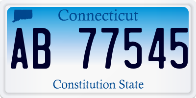 CT license plate AB77545