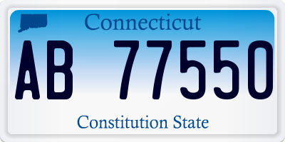 CT license plate AB77550