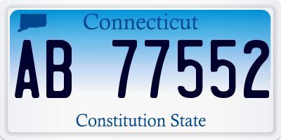 CT license plate AB77552