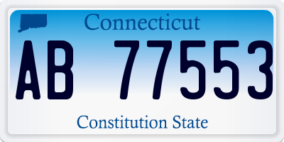 CT license plate AB77553