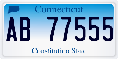 CT license plate AB77555