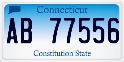 CT license plate AB77556