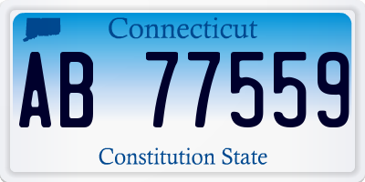 CT license plate AB77559