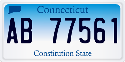 CT license plate AB77561