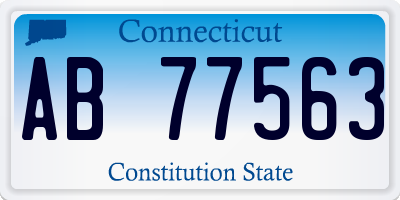 CT license plate AB77563