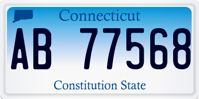 CT license plate AB77568