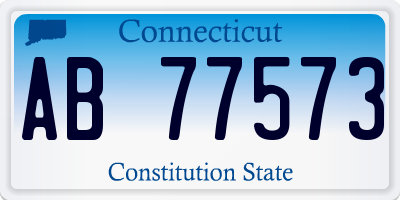 CT license plate AB77573