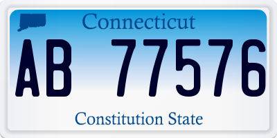 CT license plate AB77576