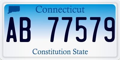 CT license plate AB77579