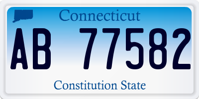 CT license plate AB77582