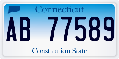 CT license plate AB77589