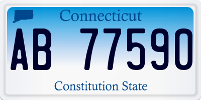 CT license plate AB77590